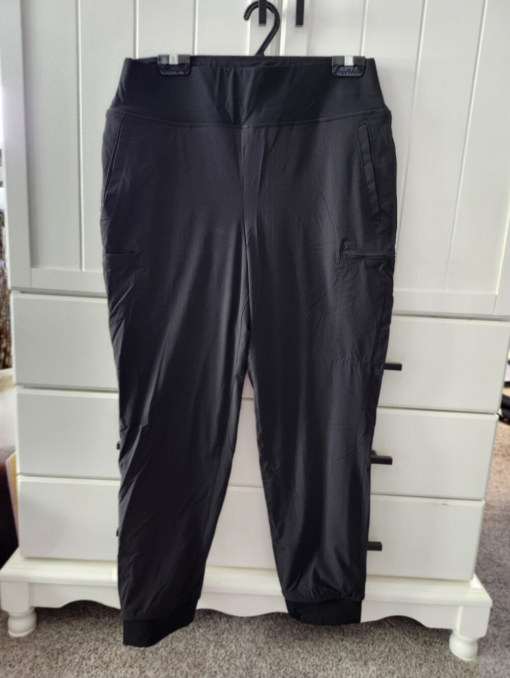 Carhartt Fleece Lined Black Cargo Jogger Pants Sz 8
